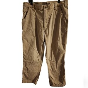 Carhartt khaki rugged flex relaxed fit canvas work pant‎